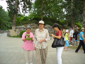 Judy and relatives at a Beijing Park